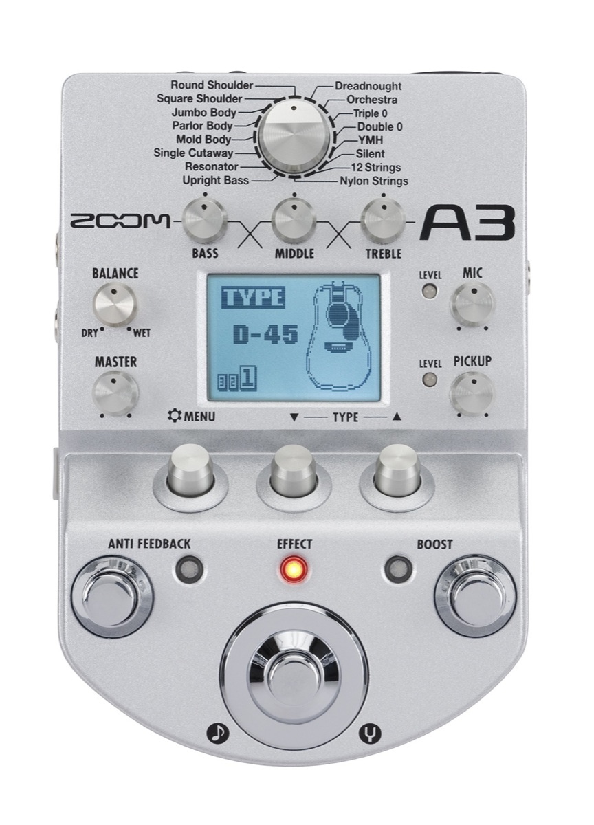 Zoom Zoom A3 Acoustic Guitar Effects Pedal