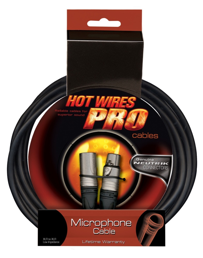 Hot Wires Hot Wires Pro XLR Microphone Cable with Neutrik Connector (15 Foot)