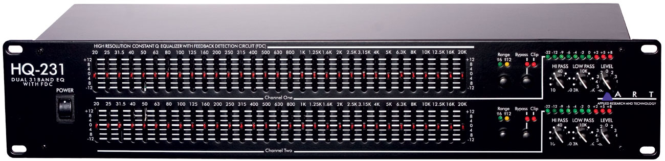 ART ART HQ-231 Dual 31-Band Equalizer w/Feedback Finder