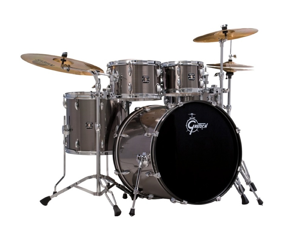 Gretsch Guitars and Drums Gretsch GEE8256P Energy Drum Kit with Sabian SBR Cymbals (5-Piece) - Gray Sparkle