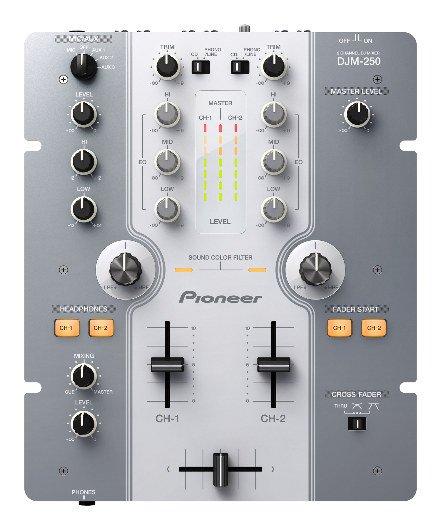Pioneer Pioneer DJM-250 DJ Mixer, 2-Channel - White