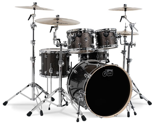 DW Drum Workshop Drum Workshop DRPF5P Performance Drum Shell Kit, 5-Piece - Pewter Sparkle