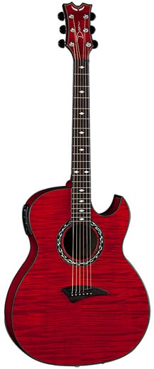 Dean Dean Exhibition FM Acoustic-Electric Guitar - Transparent Red