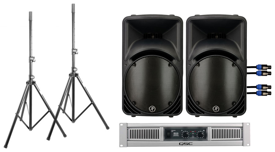 Mackie Mackie C300z and QSC GX3 Complete PA System