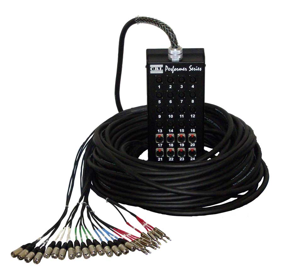 CBI CBI MBC24 Audio Snake with Neutrik Connectors, 16 by 8 (150 Foot)