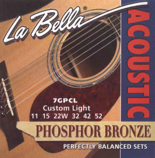 LaBella LaBella Acoustic Guitar Strings, Phosphor Bronze (13-56)