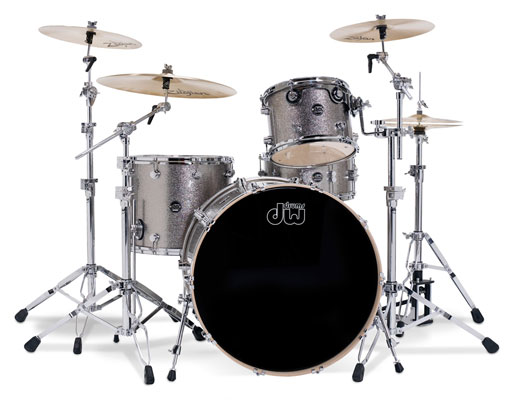 DW Drum Workshop Drum Workshop DRPF5P Performance Drum Shell Kit, 5-Piece - Titanium Sparkle