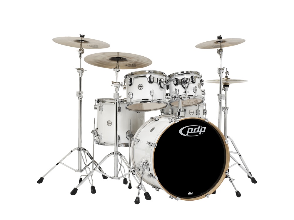 Pacific Drums Pacific Drums Concept Maple Drum Shell Kit, 5-Piece - Pearlescent White