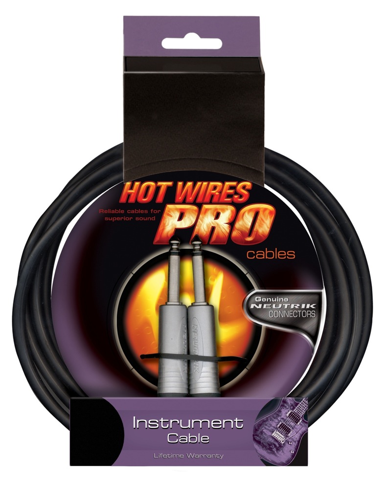 Hot Wires Hot Wires Pro Guitar Instrument Cable, with Neutrik Connectors (25 Foot)