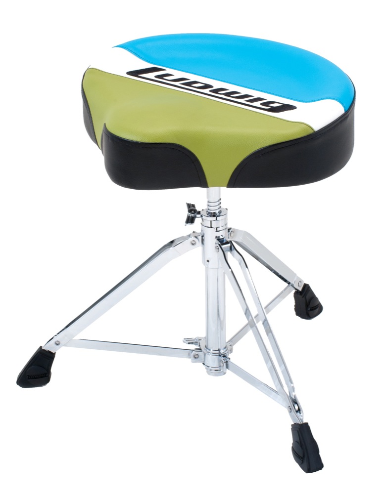 Ludwig Ludwig Atlas Classic Saddle Drum Throne - Olive and Blue