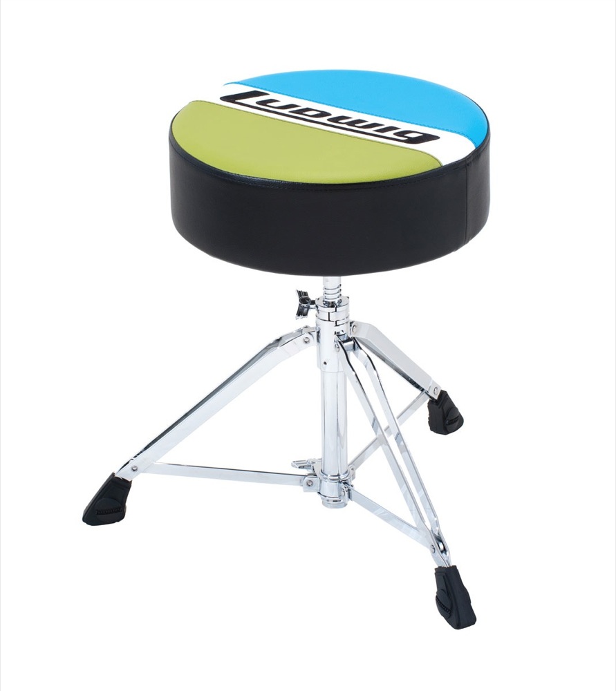 Ludwig Ludwig Atlas Classic Round Drum Throne - Olive and Blue