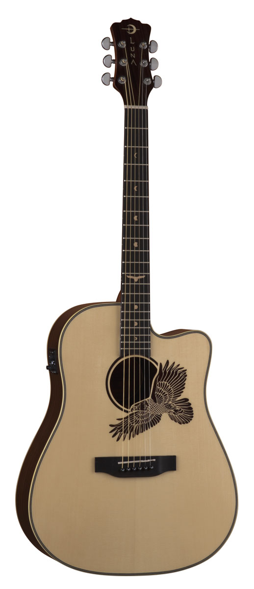 Luna Luna AME100 Acoustic-Electric Americana Eagle Guitar