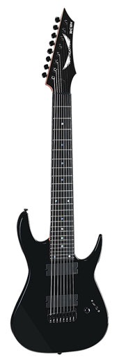 Dean Dean Rusty Cooley RC8X Electric Guitar (with Case), 8-String - Classic Black