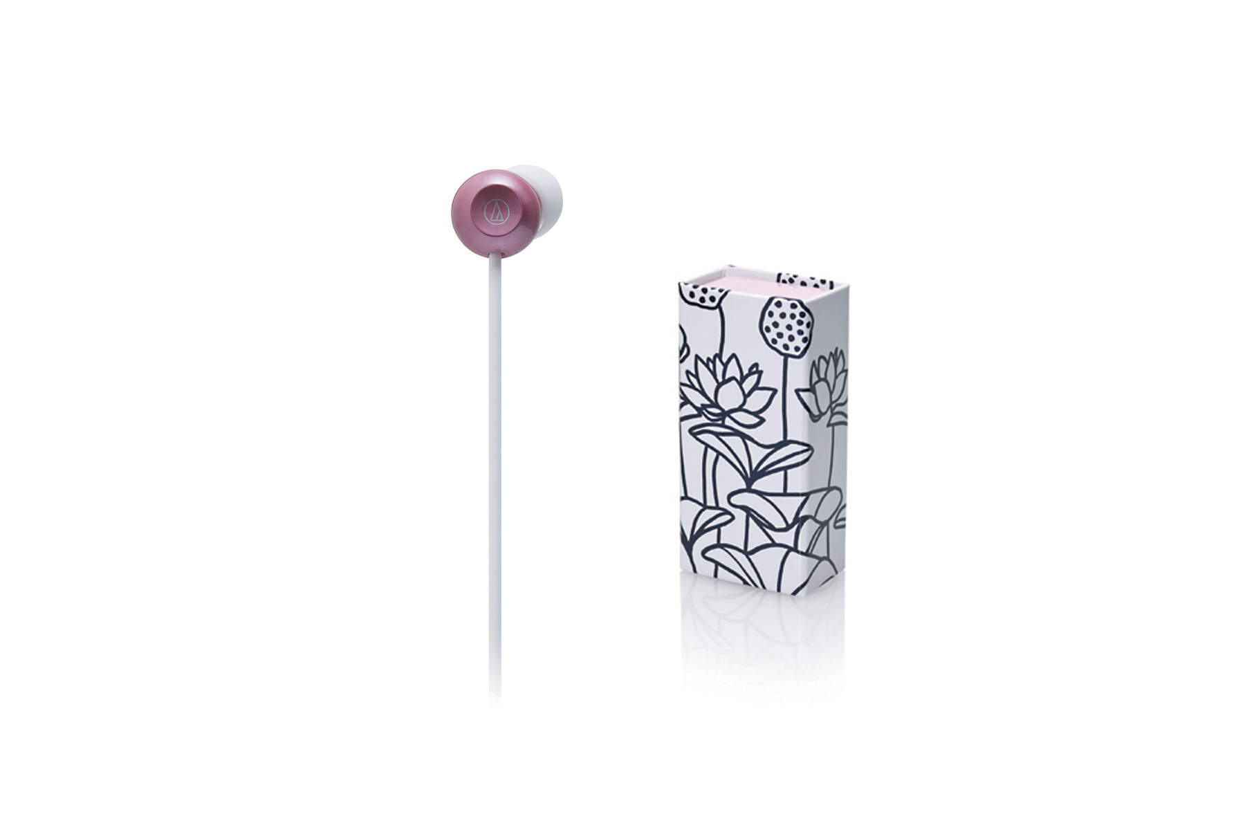 Audio-Technica Audio Technica ATHCKF300 In-Ear Headphones with Case - Dark Pink
