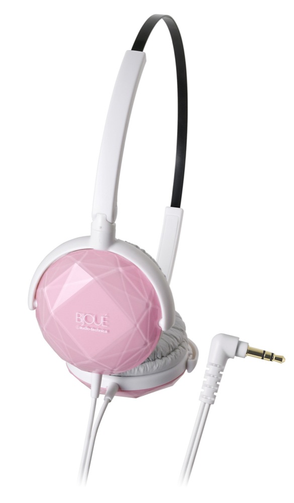 Audio-Technica Audio-Technica ATH-FW33 FashionFidelity BIJOUE Headphones - Light Pink