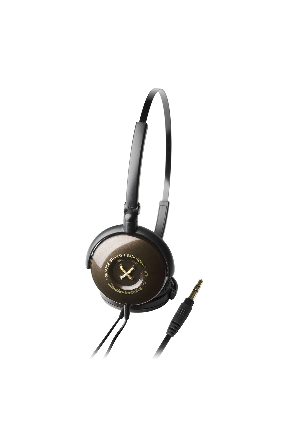 Audio-Technica Audio Technica ATHFW3 Headphones with Carrying Pouch - Brown