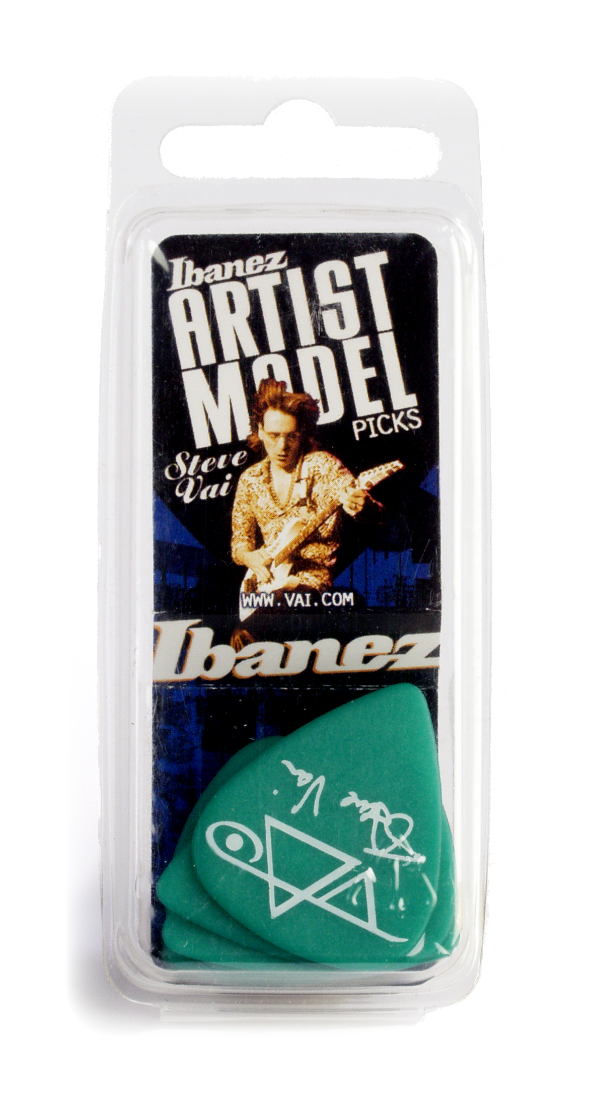 Ibanez Ibanez Steve Vai Signature Guitar Picks, 6-Pack - Green (1.0 mm)