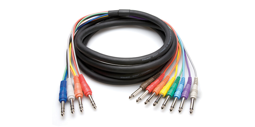 Hosa Hosa STP-80 Insert Snake Cable, Stereo 1/4 in. to 1/4 in. Phone (6.6 Foot, 2 Meter)