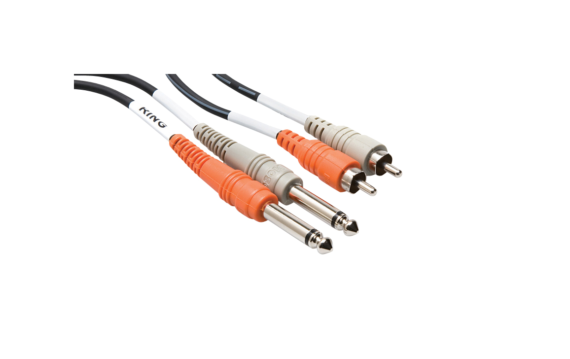 Hosa Hosa CPR-20 Dual RCA to Dual Mono 1/4 in. Cable (3.3 Foot, 1 Meter)