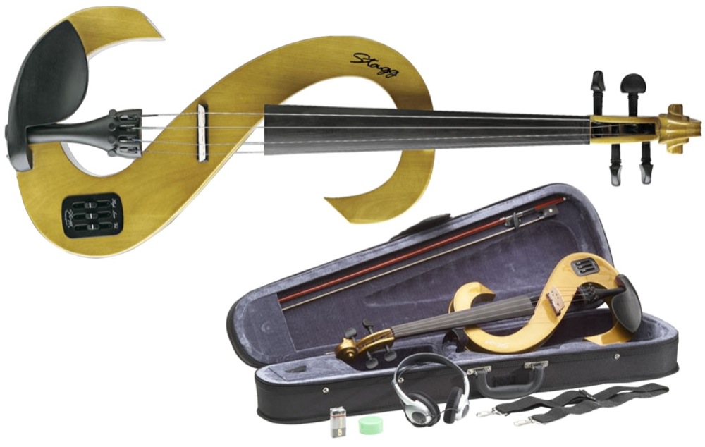 Stagg Stagg EVN44 Complete Electric Violin Package - Honey