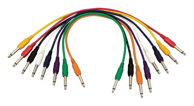 Hot Wires Hot Wires 1/4 to 1/4 Inch Patch Cables (8 Pack) (17 Inch)