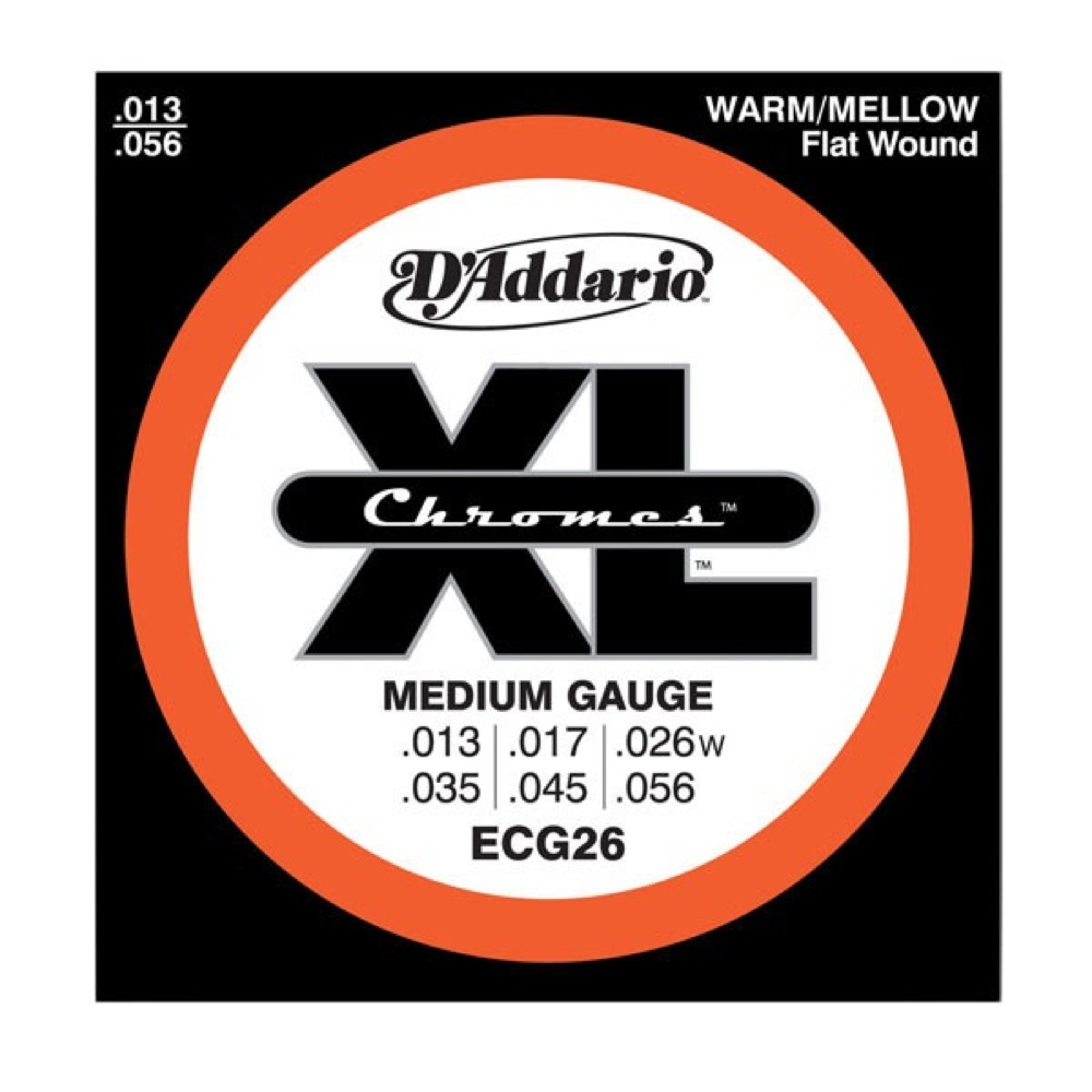 D'Addario D'Addario ECG26 Chromes Flatwound Electric Guitar Strings Medium