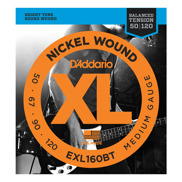 D'Addario D'Addario EXLBT Balanced Tension Nickel Wound Bass Strings (50-120)