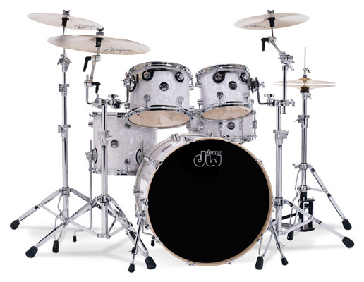 DW Drum Workshop Drum Workshop DRPF5P Performance Drum Shell Kit, 5-Piece - White Marine