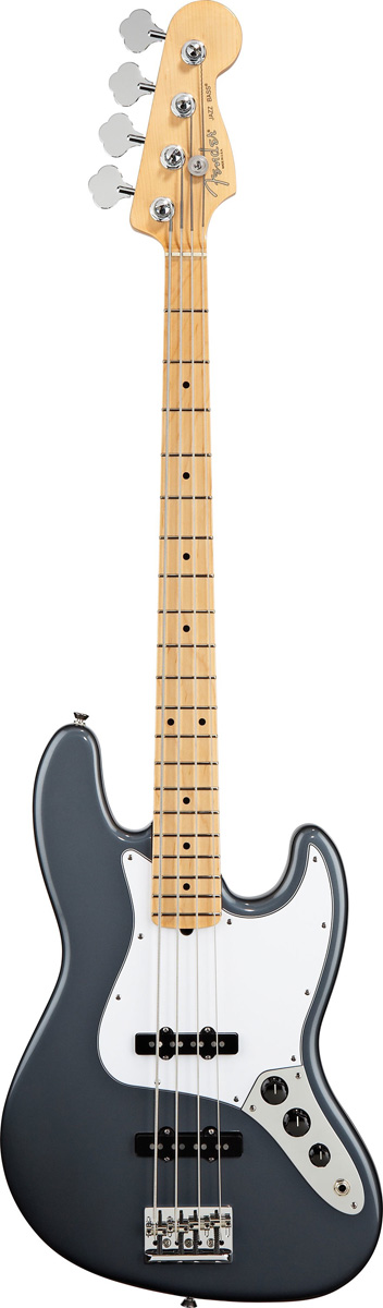 Fender Fender 2012 American Standard Jazz Electric Bass, Maple - Charcoal Frost Metallic