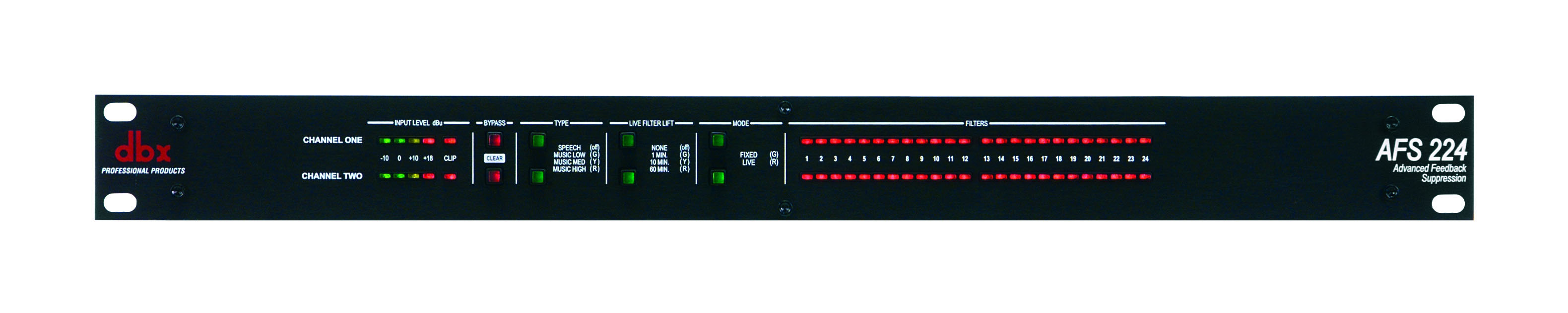 DBX dbx AFS224 2-Channel Advanced Feedback Suppression Processor