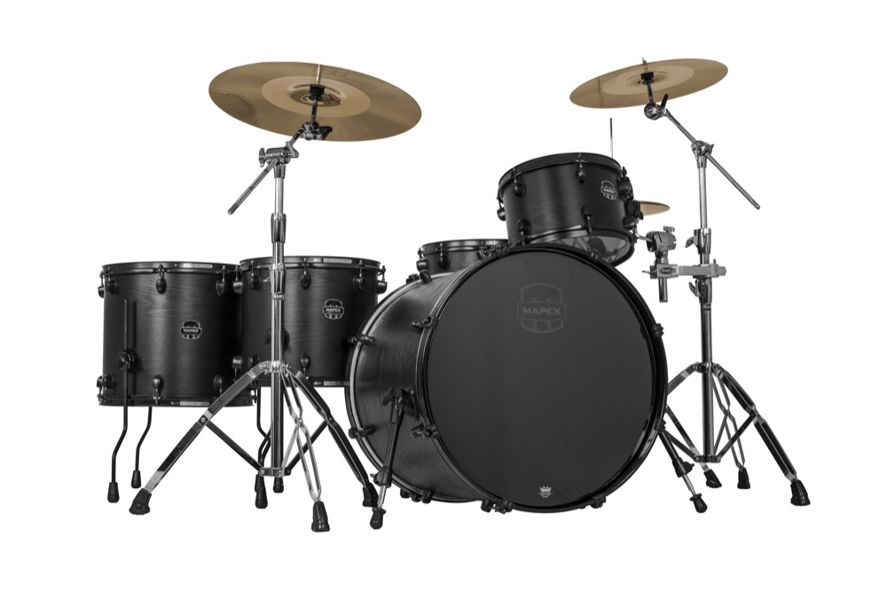 Mapex Mapex MK528SF Meridian Raven Hybrid Drum Shell Kit (5-Piece) - Black