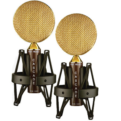 Cascade Microphones Cascade Microphones Fat Head II Stereo Pair Microphone Blumlein - Brown and Gold