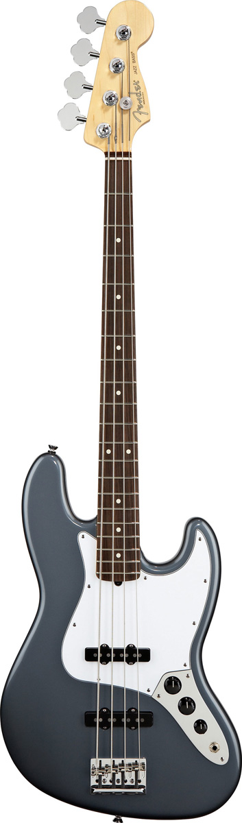 Fender Fender 2012 American Standard Jazz Electric Bass, Rosewood - Charcoal Frost Metallic
