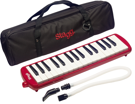 Stagg Stagg Melodica with Gig Bag, 32 Key - Red