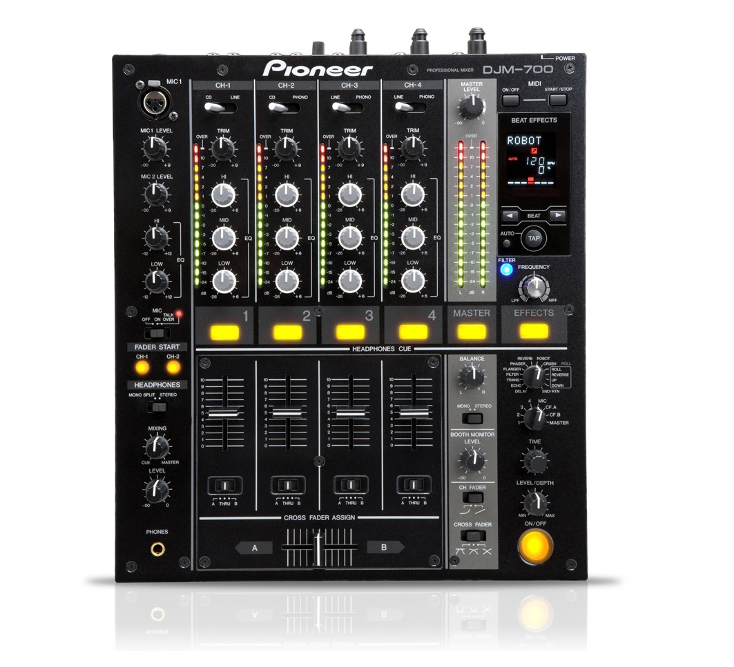 Pioneer Pioneer DJM-700 DJ Digital Mixer, 4-Channel - Black