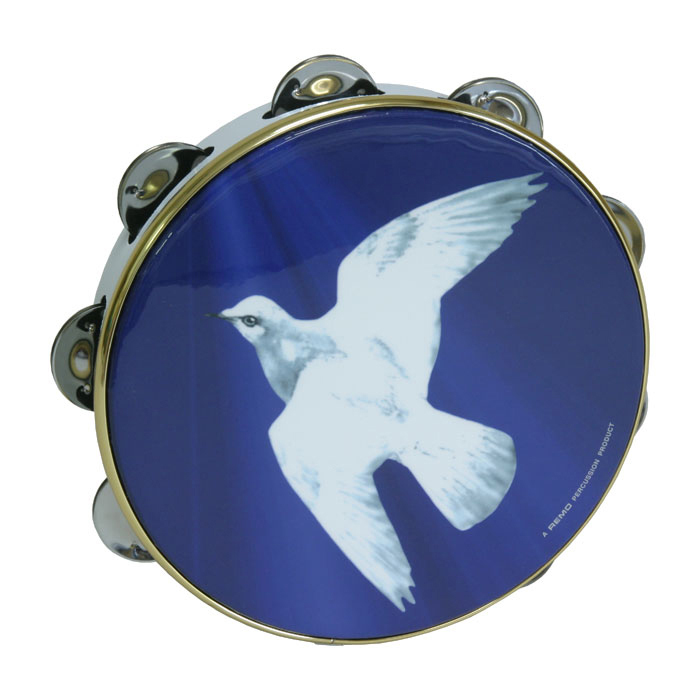 Remo Remo Religious Single Row Tambourine - Dove (8 Inch)