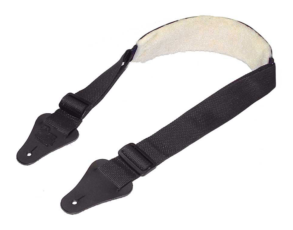 Eagle Mountain Eagle Mountain Guitar Strap, Sheepskin - Black