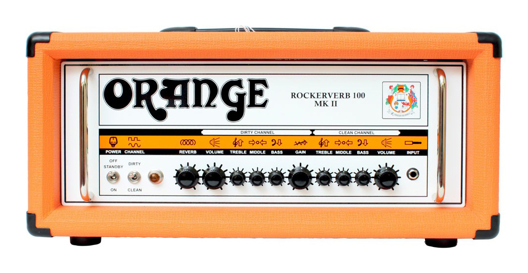 Orange Amplification Orange Rockerverb 100 MkII Twin Guitar Amplifier Head, 100 Watts