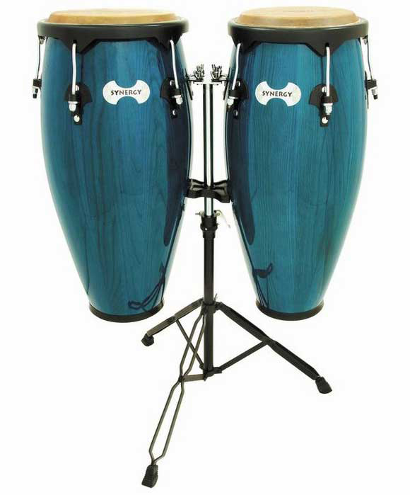 Toca Toca Synergy Conga and Bongos Pack with Hardware - Bahama Blue