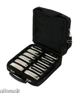 Aria AH1020 12-Piece Harmonica Set (with Case)