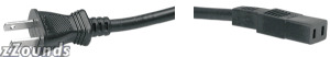Hosa 2-Wire Un-Grounded Power Cable - 8 feet (Model PWC178)