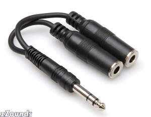 Hosa Y Cable - 6 inch (Stereo 1/4 inch Phone Male to 2 Mono 1/4 inch Phone Female) (Model YPP117)