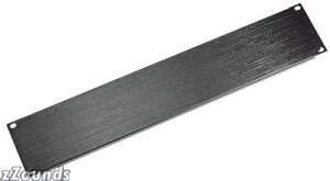 Middle Atlantic 2 Space (3 1/2 in.) Flanged Steel Blank Panel, Black Textured Finish