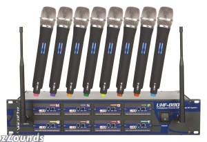 VocoPro UHF 8800 8 Channel UHF Handheld Wireless Microphone System