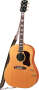 Gibson J160E John Lennon Peace Round Shoulder Dreadnought Acoustic Electric Guitar with Case