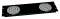 Middle Atlantic Fan Panel For 2 Fans  Black Brushed Finish  3 Space