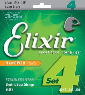 Elixir Nanoweb Stainless Bass Strings