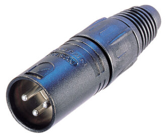 Neutrik NC3MX-B Male XLR -Gold
