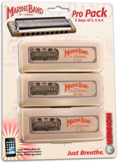 Hohner Marine Band 1896 Harmonica Pack