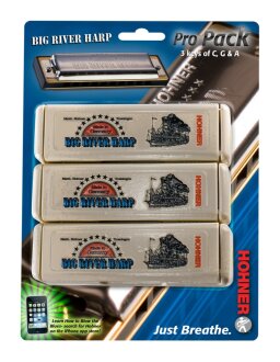Hohner 590 Big River Harp Harmonica Pack
